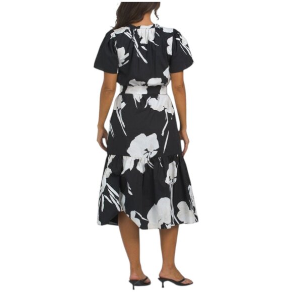 SUGAR LIPS Shadow Floral Cora Button Up Midi Dress - Picture 3 of 3
